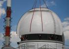 Wendelstein-Observatorium, Kuppelmontage auf der höchsten Baustelle Bayerns